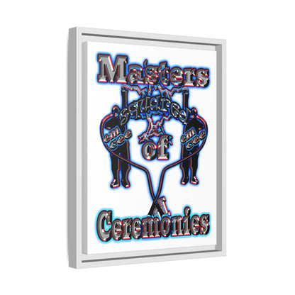 em cee squared - framed canvas art (white)