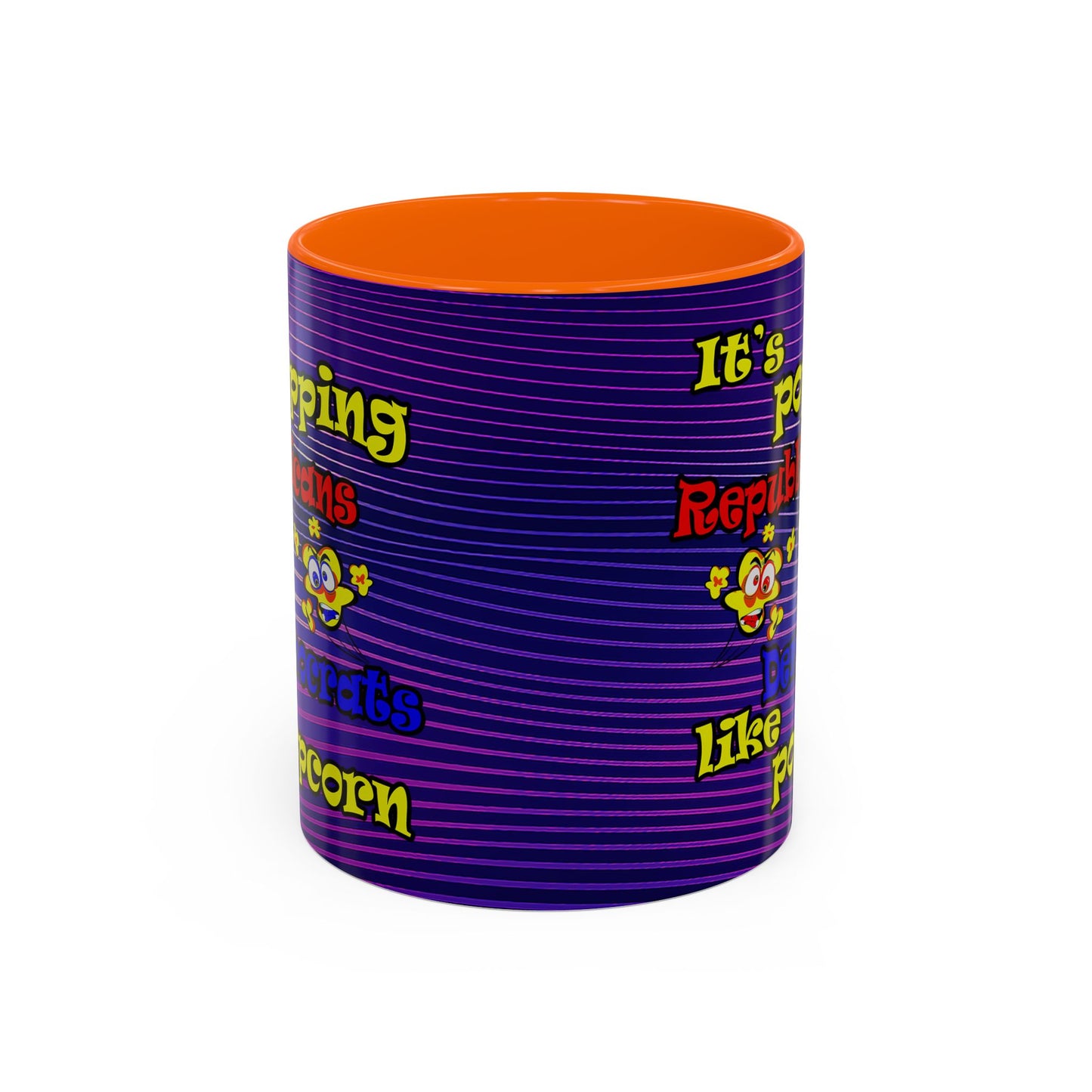 popping like popcorn - Accent Mug (purple wave)