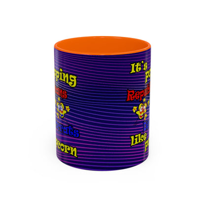 popping like popcorn - Accent Mug (purple wave)