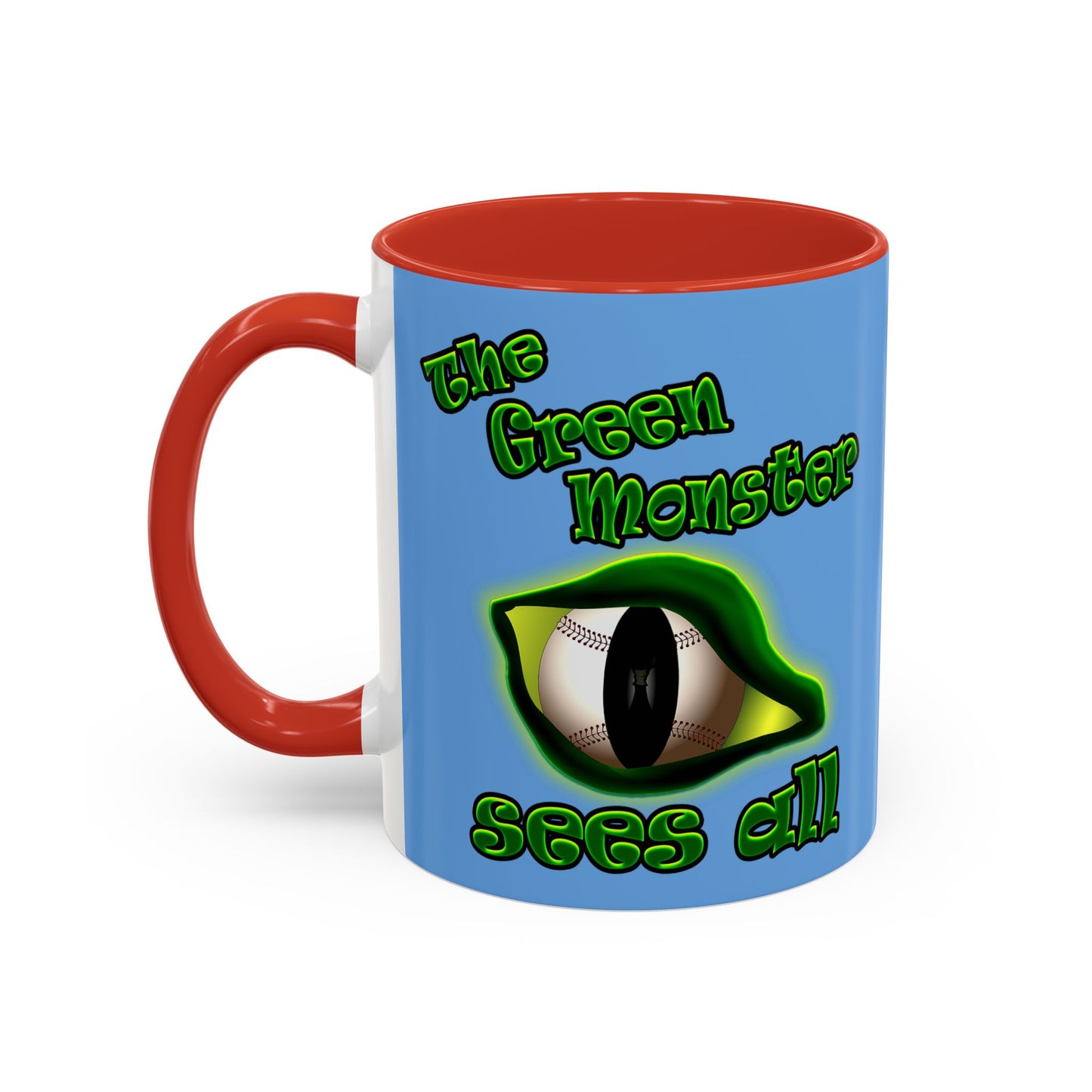 green monster - Accent Mug (light blue)