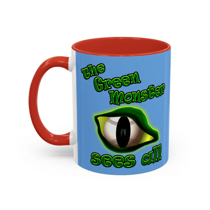 green monster - Accent Mug (light blue)