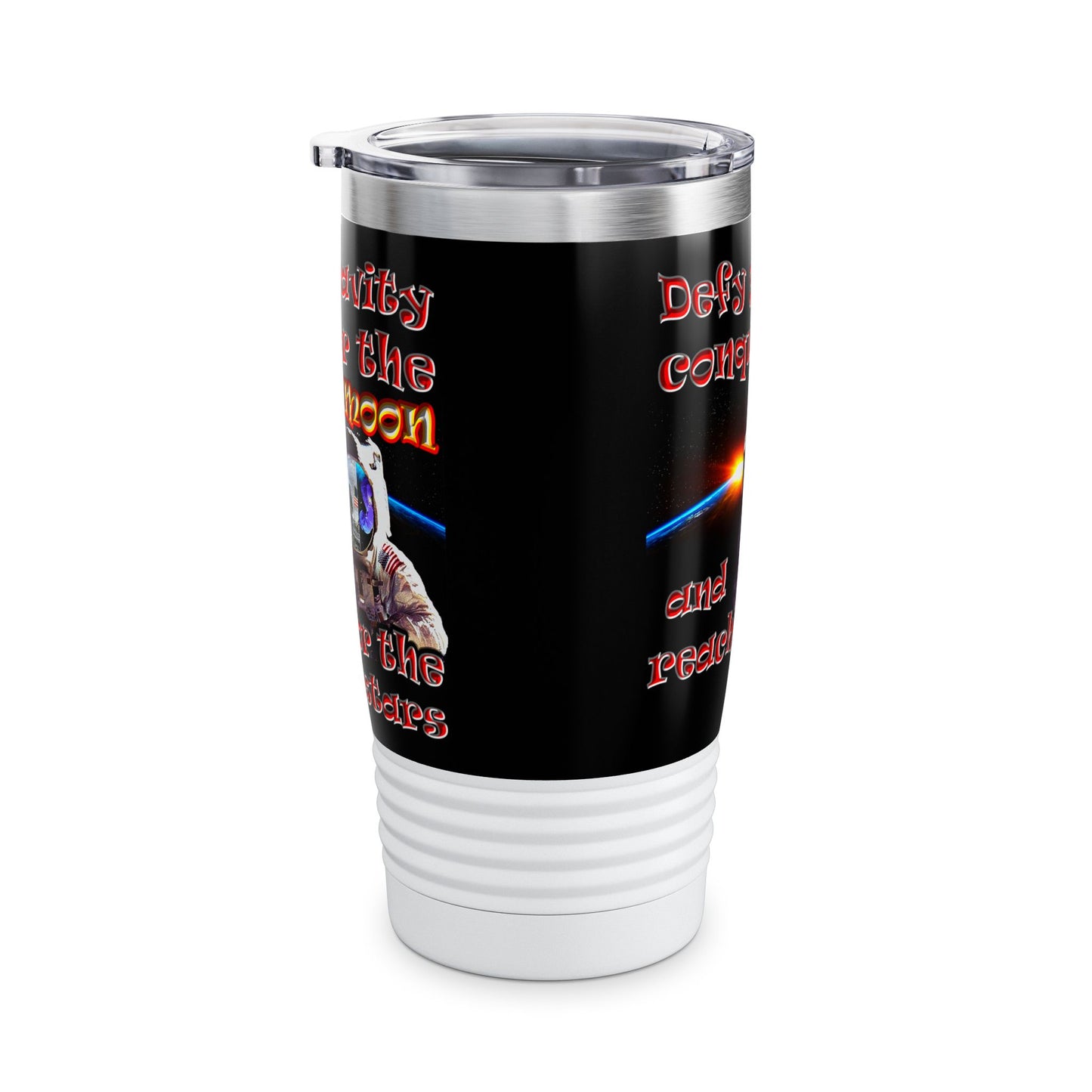 defy conquer reach - Ringneck Tumbler, 20oz (black)