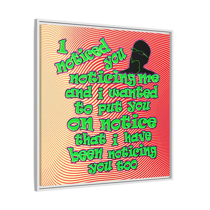 noticed you noticing - framed canvas art (yellow-orange wave)