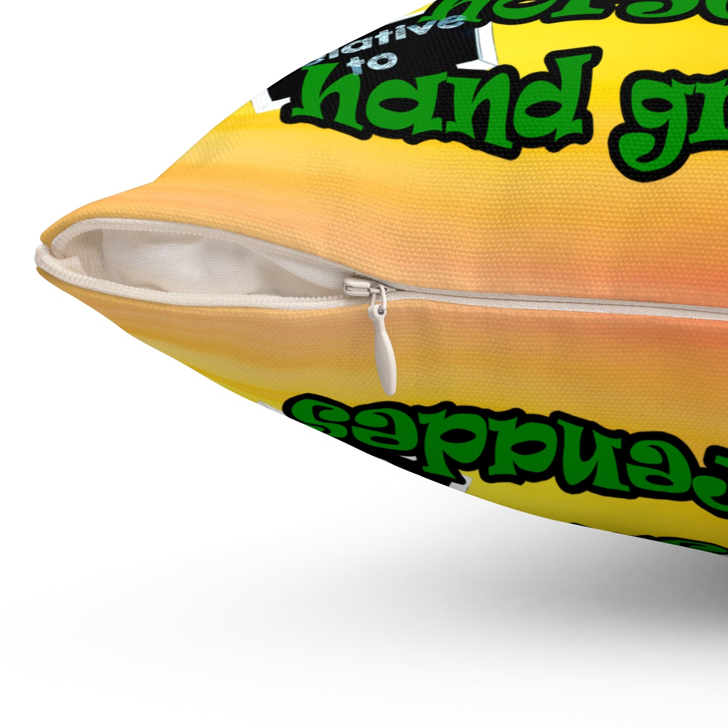 my luck - Spun Polyester Square Pillow - (color blur)