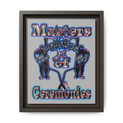 em cee squared - framed canvas art (light grey)