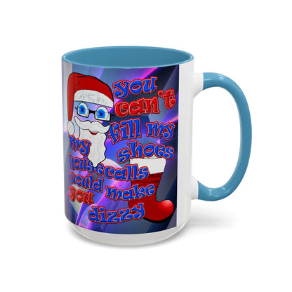 santa's shoes - Accent Mug (grey-pink wave)