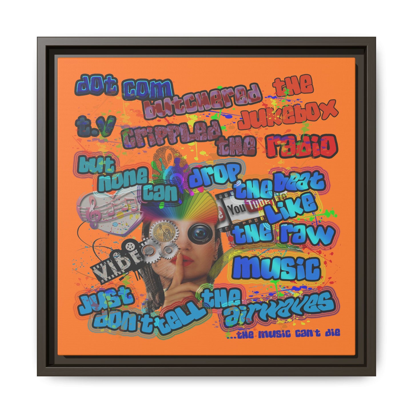 drop the beat - framed canvas art (crusta)