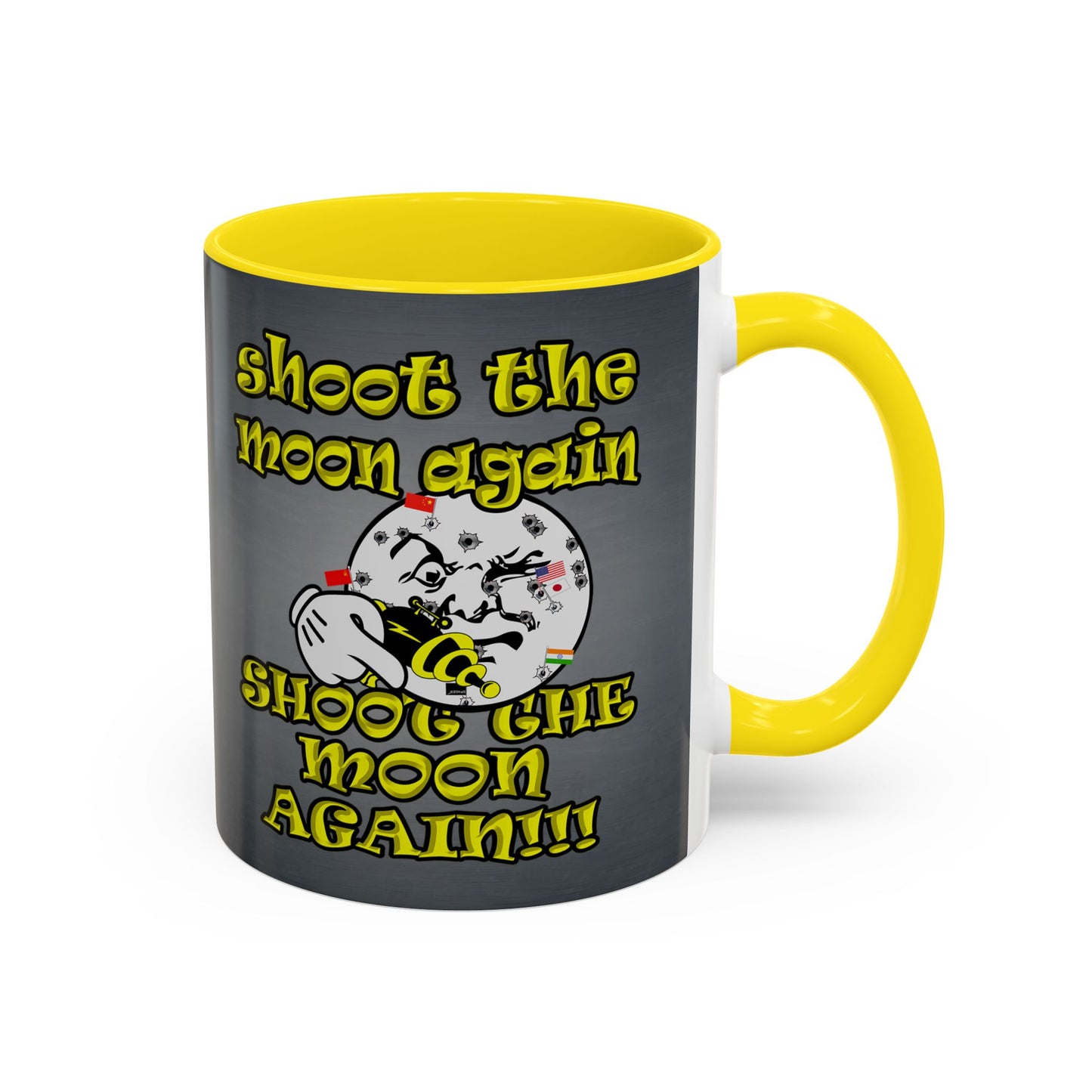 shoot the moon again - Accent Mug (grey-light grey)