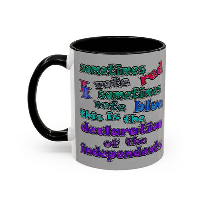 declaration of the independents - Accent Mug (light grey)