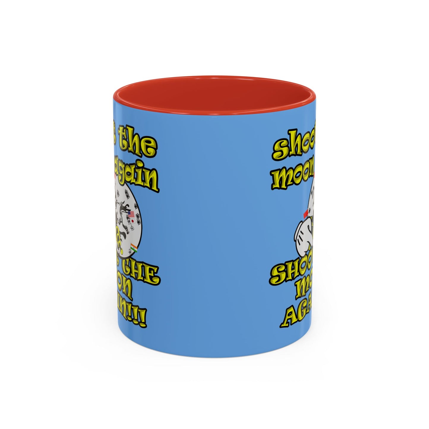 shoot the moon again - Accent Mug (light blue)