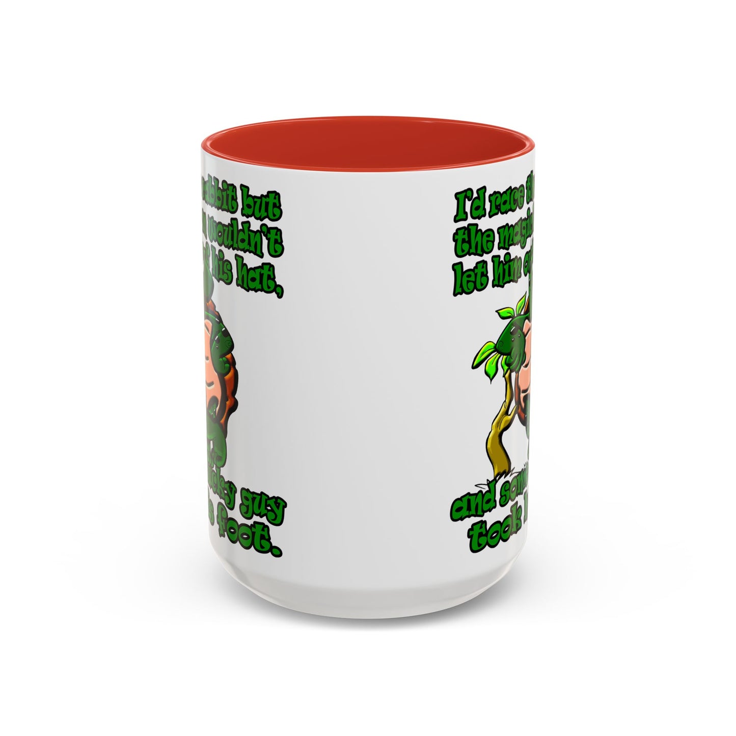 turtle race - Accent Mug (white)