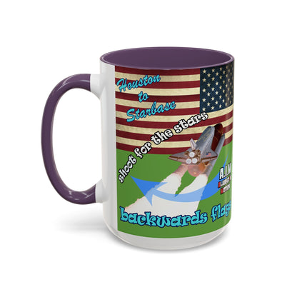 shoot for the stars - Accent Mug (green)