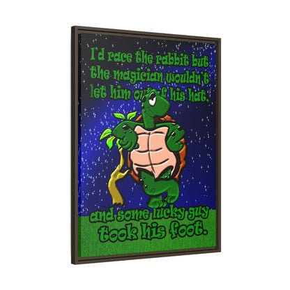 turtle race - framed canvas art ('snoops' background)