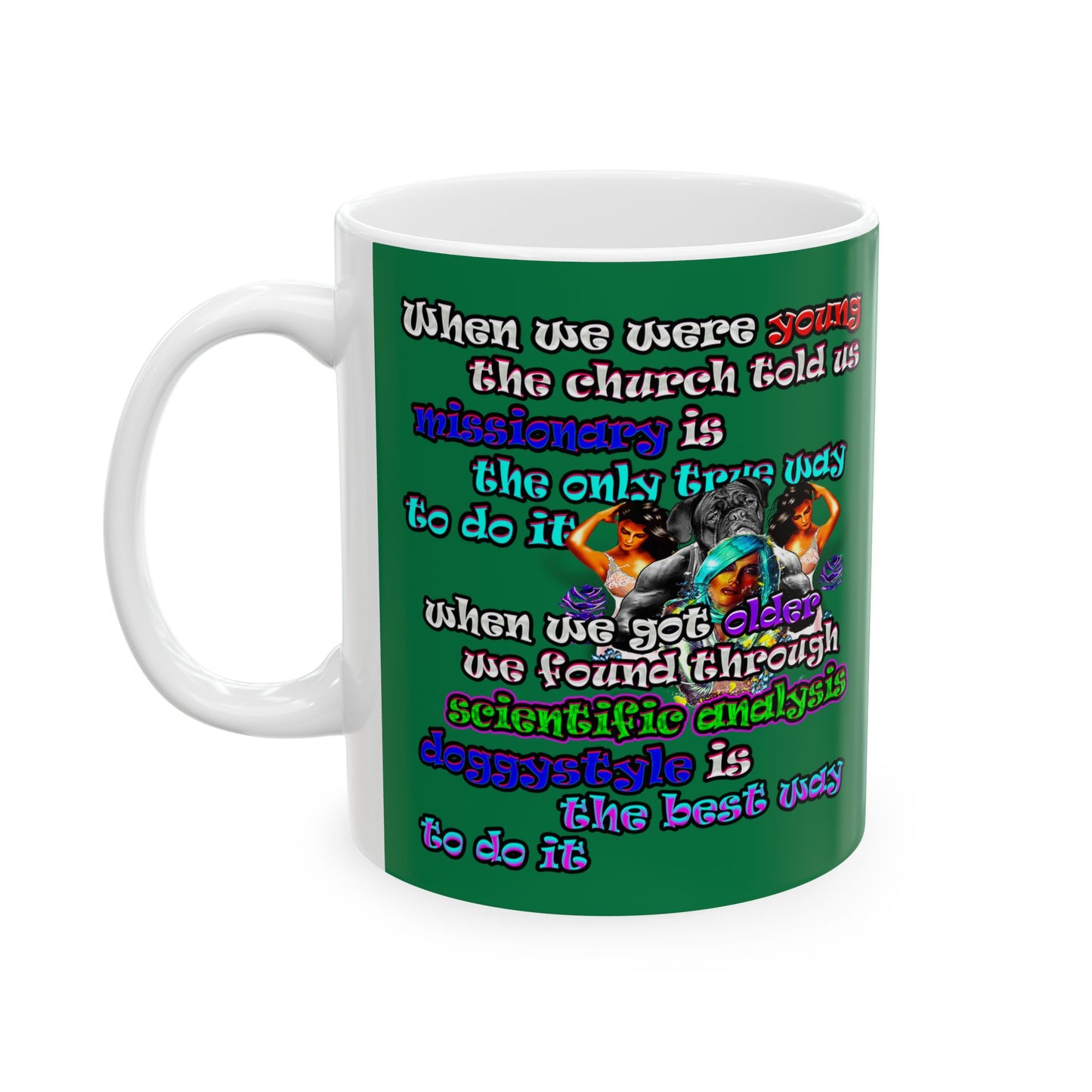 doggystyle - White Mug (dark green)