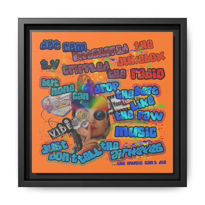 drop the beat - framed canvas art (crusta)