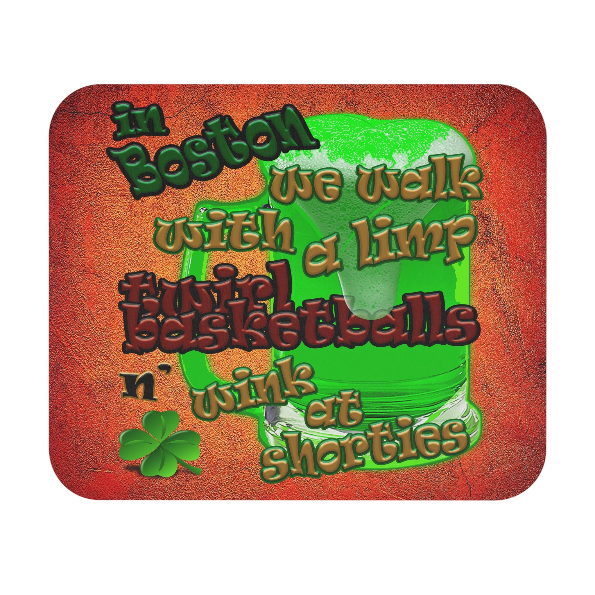 celtics logo - Mouse Pad (Rectangle) (burnt orange)