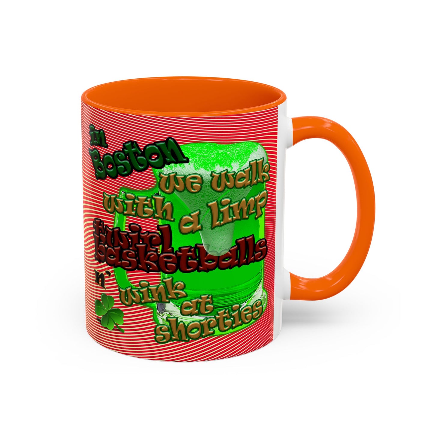celtics logo - Accent Mug (yellow-orange wave)