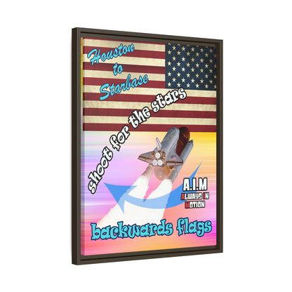 shoot for the stars - framed canvas art (color blur)