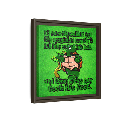 turtle race - framed canvas art (green turf)