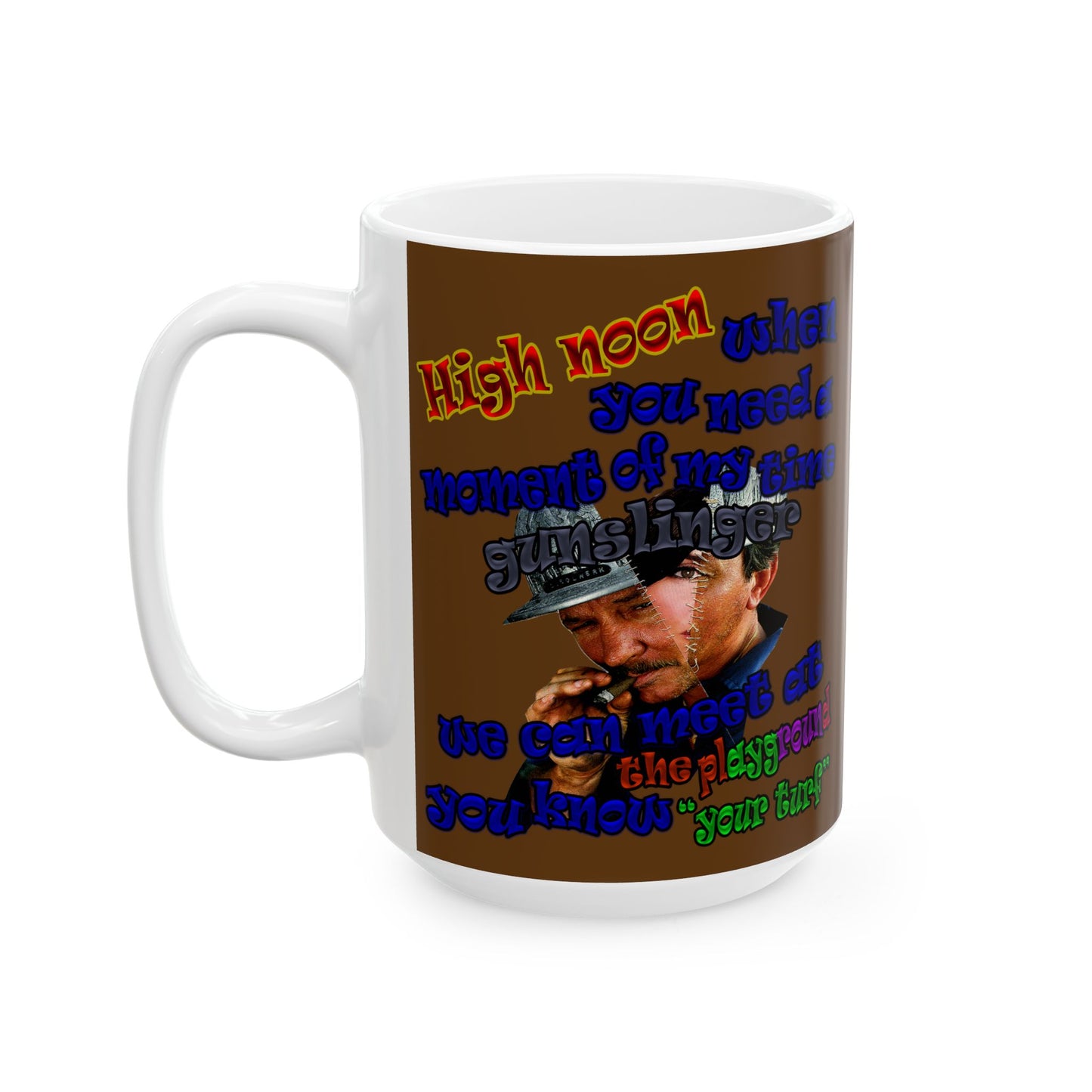 high noon - White Mug (brown)