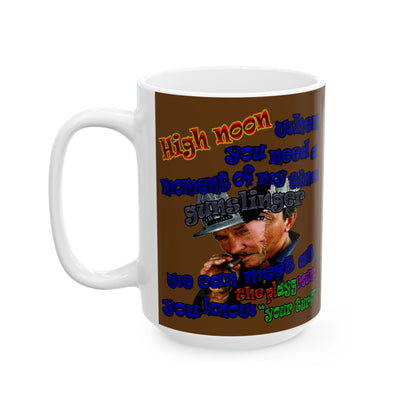 high noon - White Mug (brown)