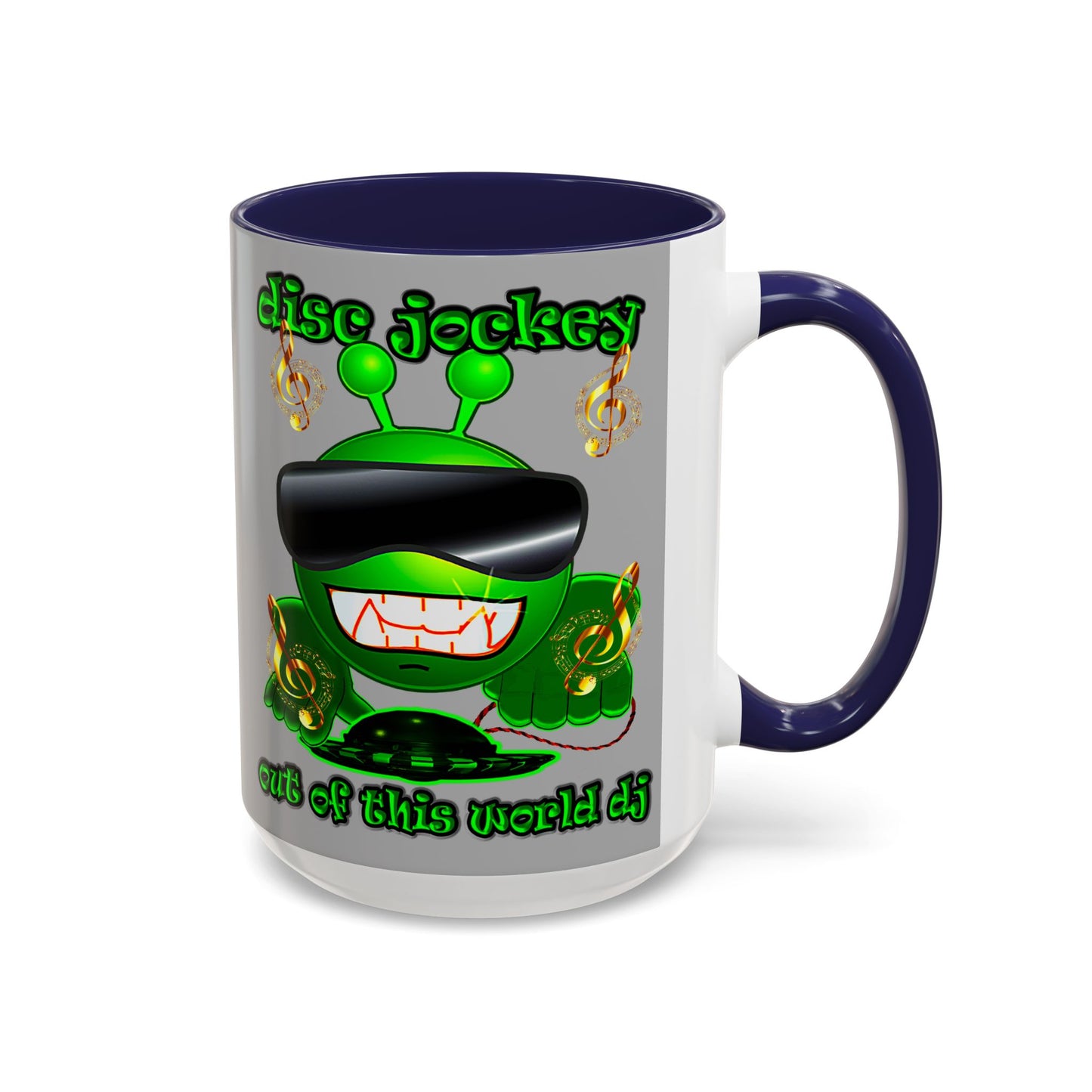 disc jockey - Accent Mug (light grey)