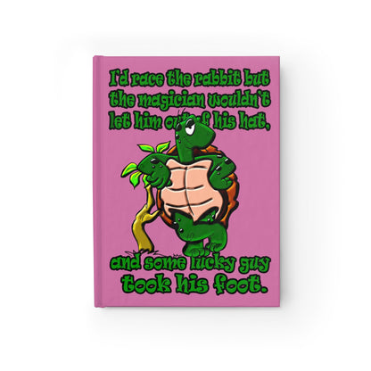 turtle race - journal-lined (light pink)