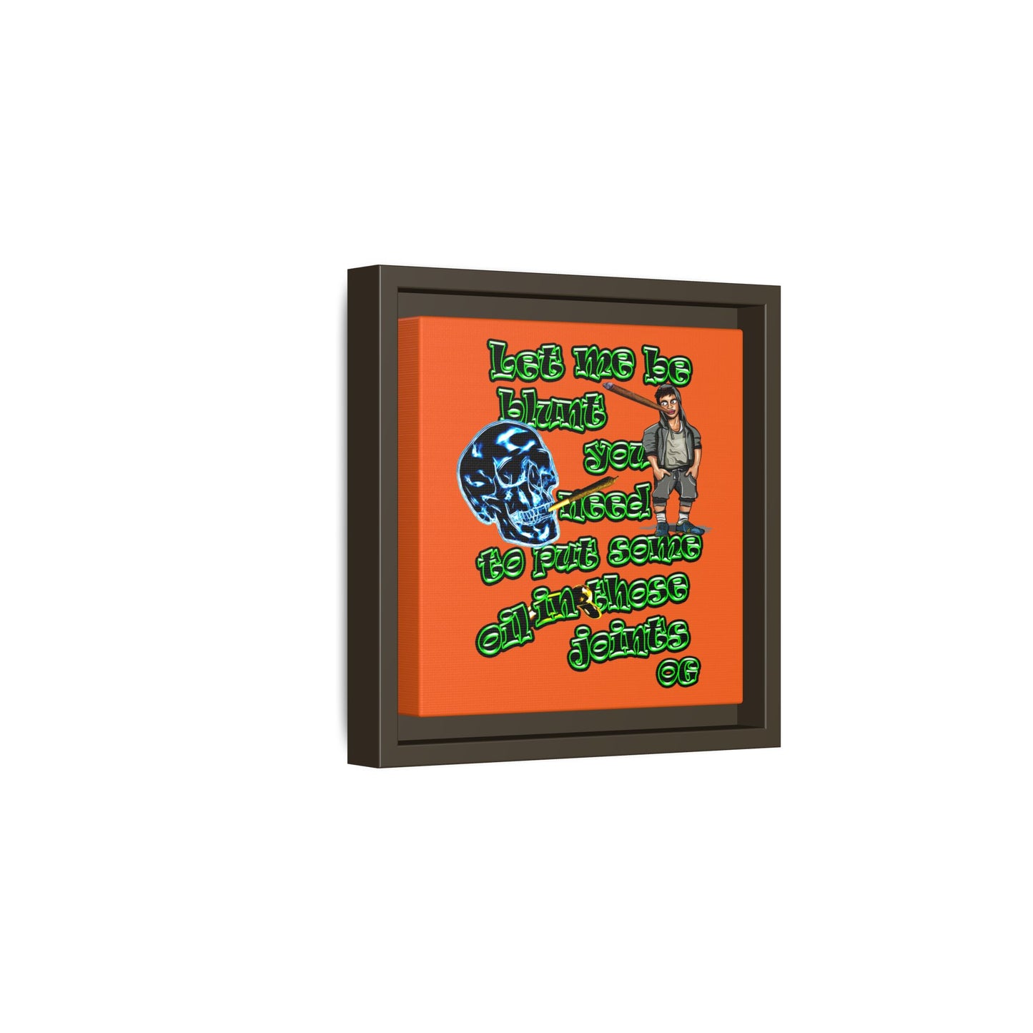 og - framed canvas art (orange)