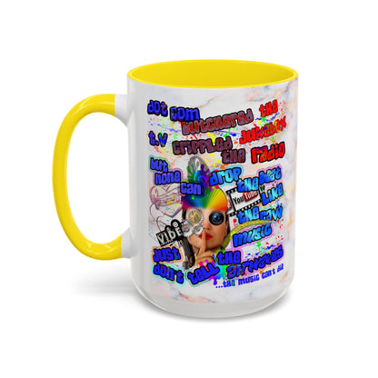 drop the beat - Accent Mug (white marble)