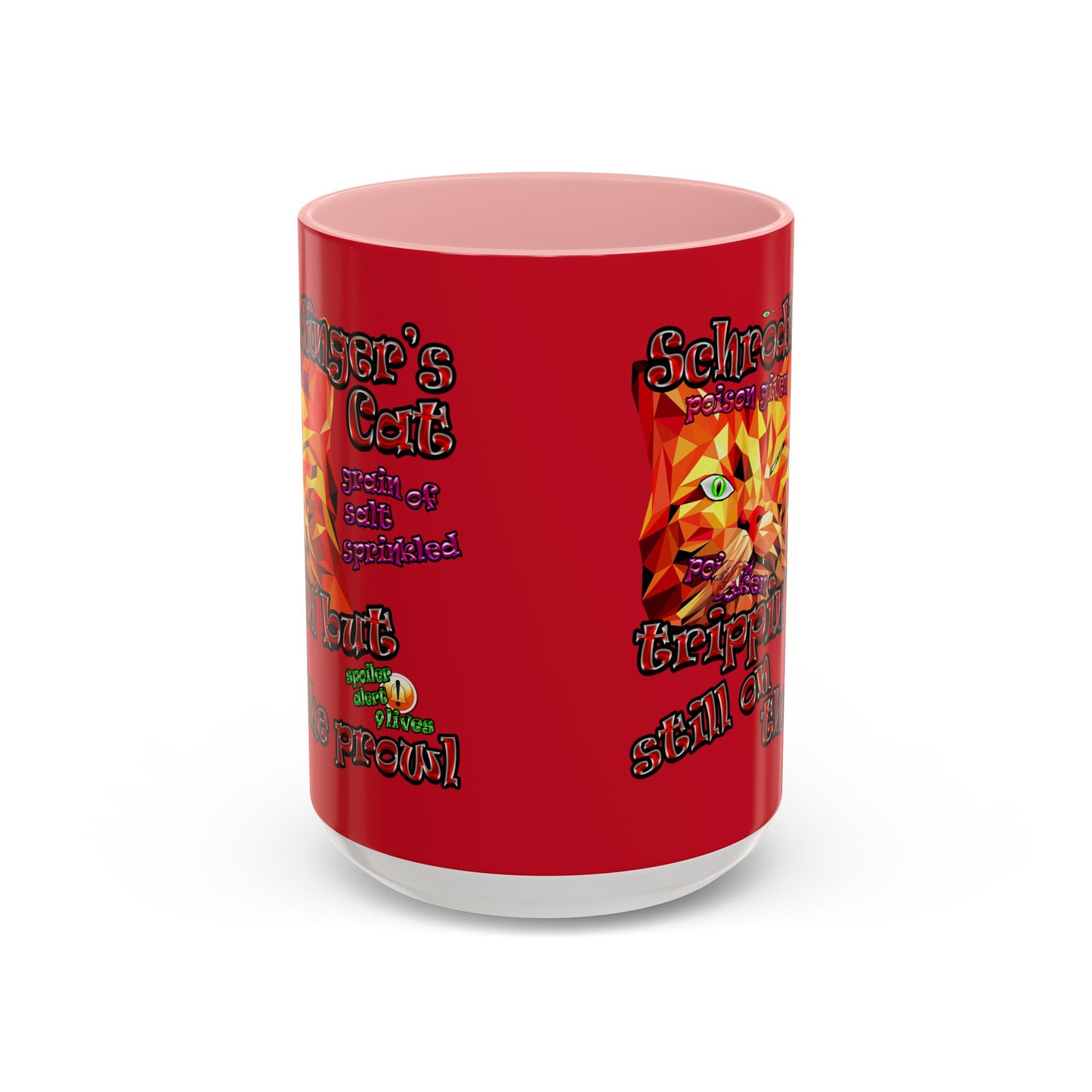 schrodinger's cat - Accent Mug (dark red)