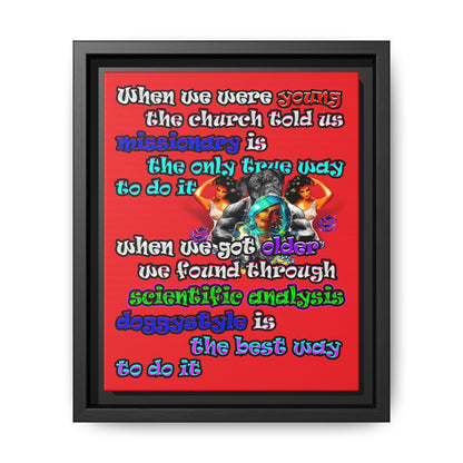 doggystyle - framed canvas art (red)