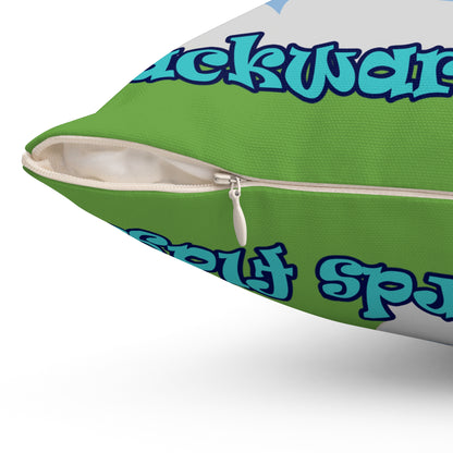 shoot for the stars - Spun Polyester Square Pillow - (green)