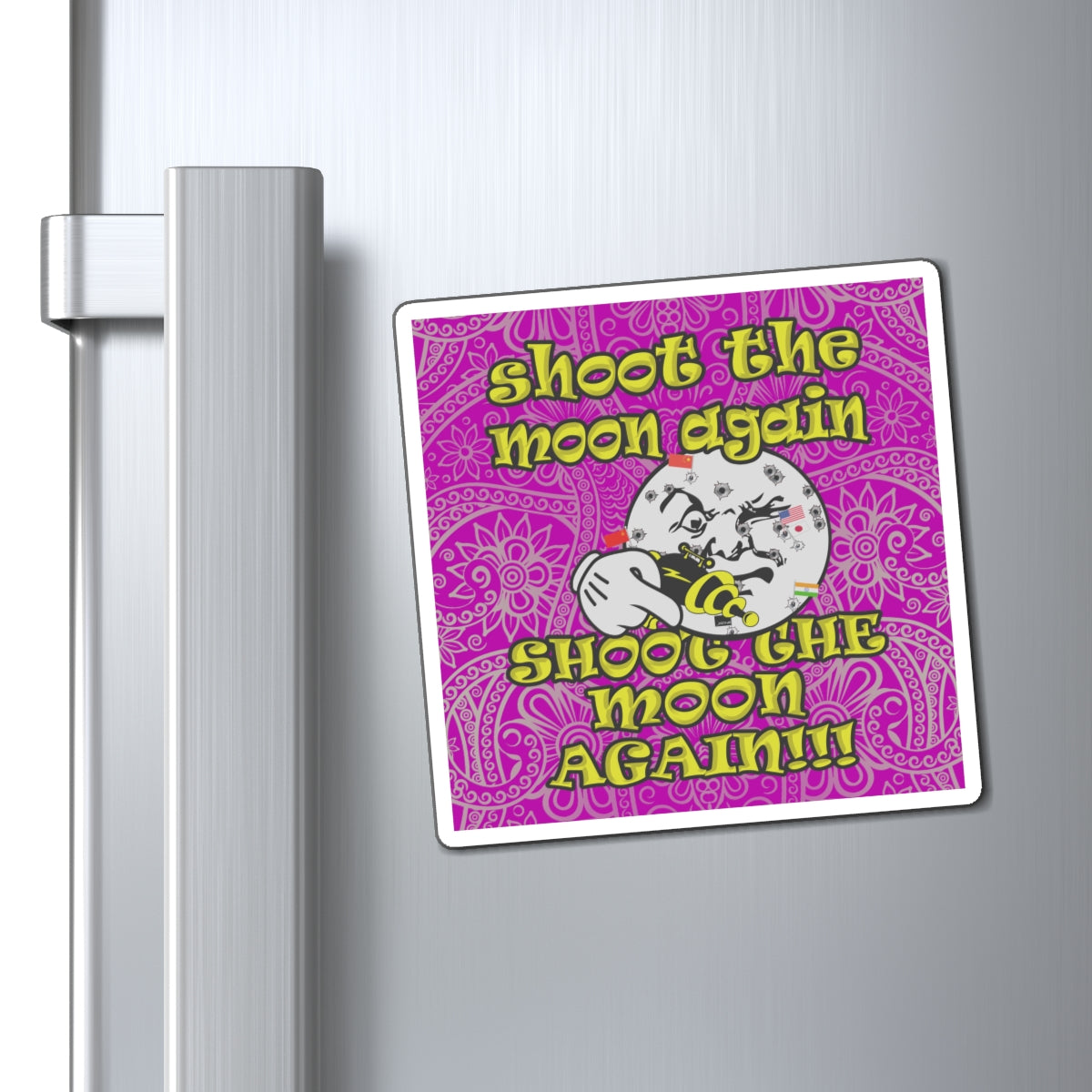 shoot the moon again - Magnets - (pink swirl)