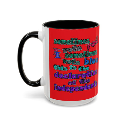declaration of the independents - Accent Mug (red)