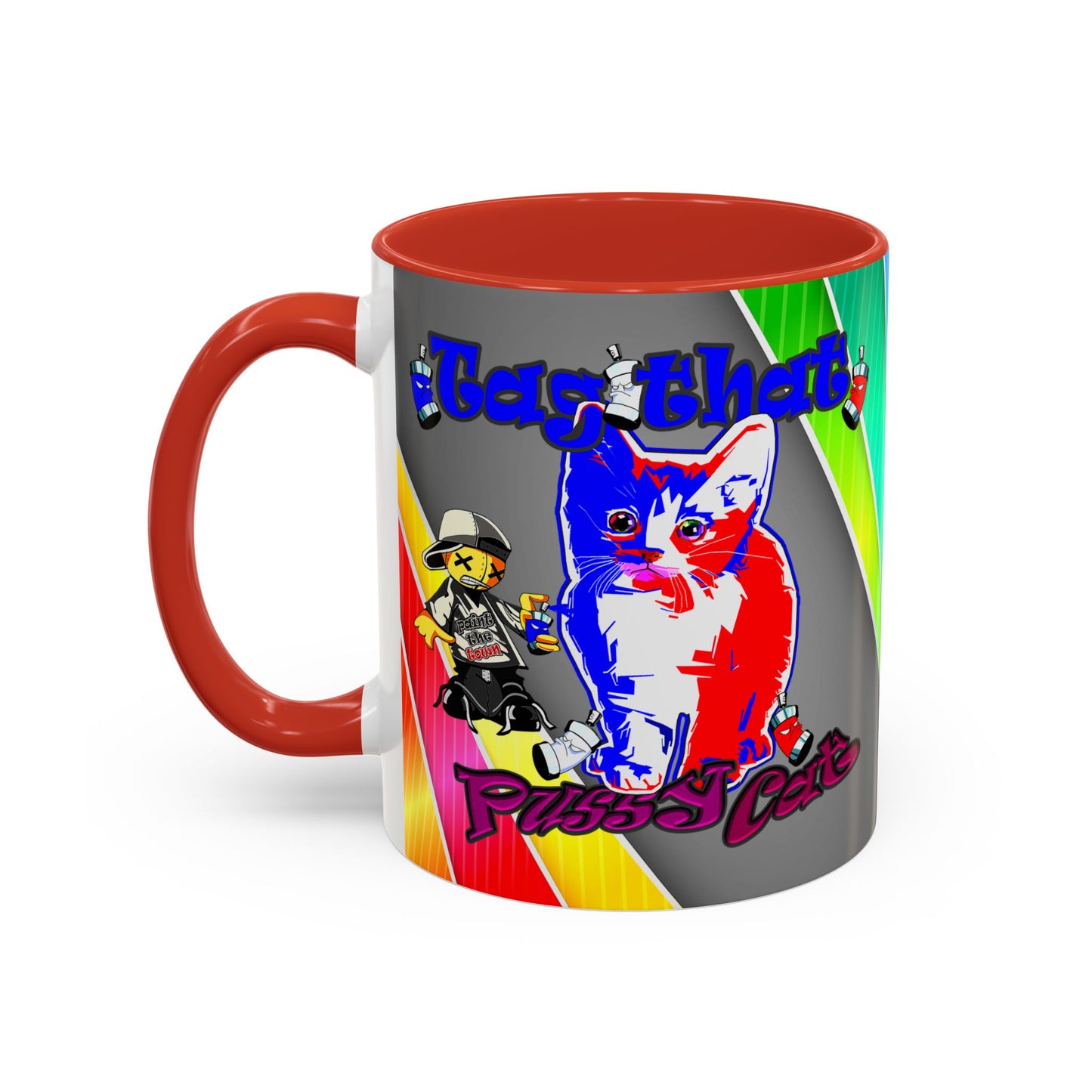 tag that - Accent Mug (rainbow split)