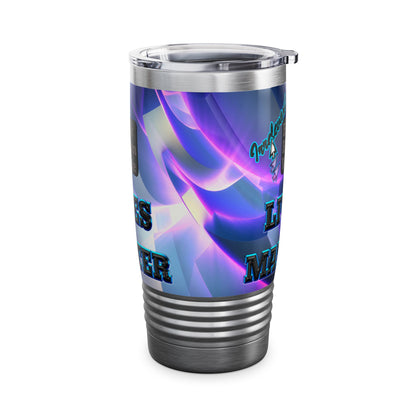 irrelevant - Ringneck Tumbler, 20oz (grey-pink wave)
