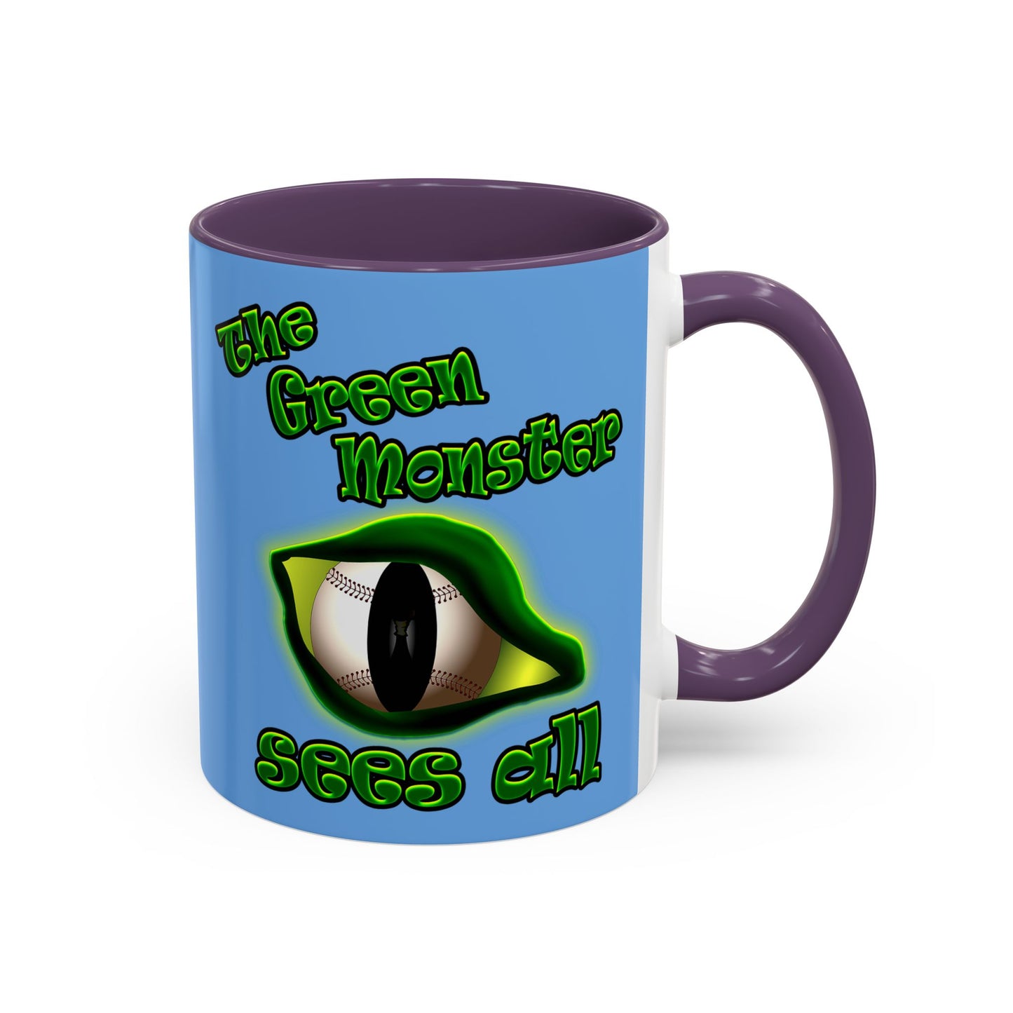 green monster - Accent Mug (light blue)