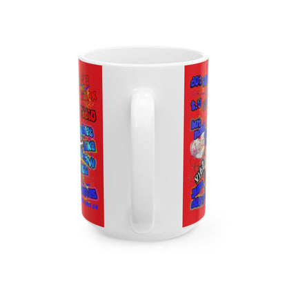 drop the beat - White Mug (red)