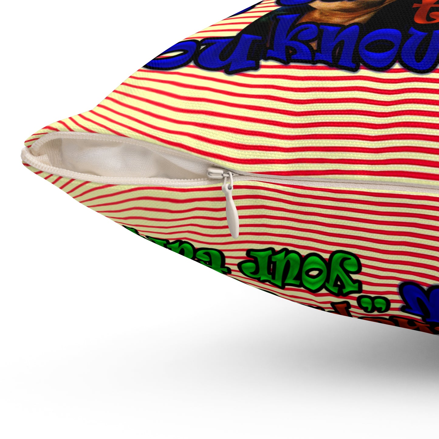 high noon - Spun Polyester Square Pillow - (yellow-orange wave)