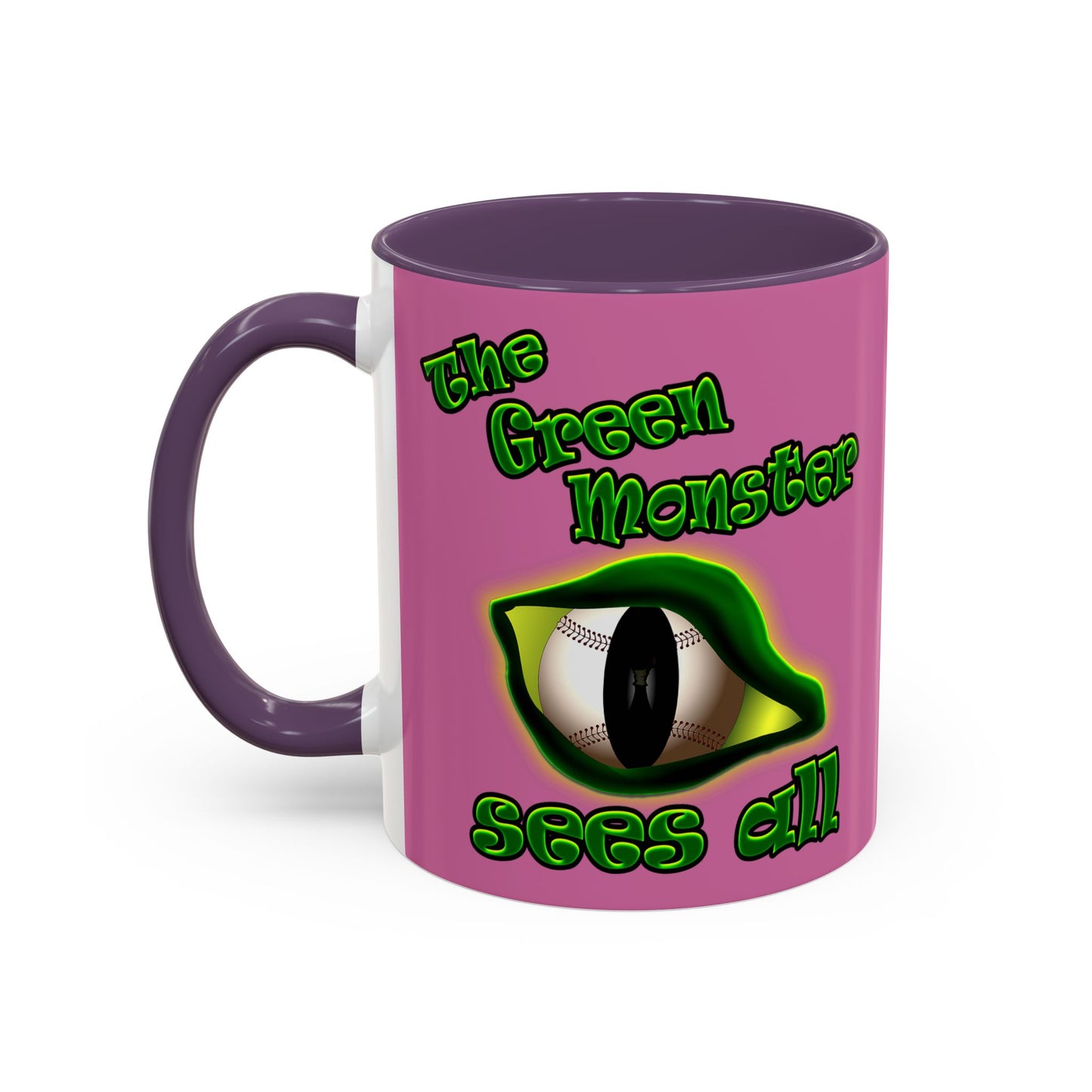 green monster - Accent Mug (light pink)