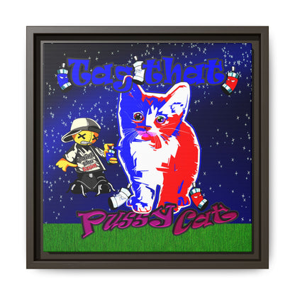 tag that - framed canvas art ('snoops' background)