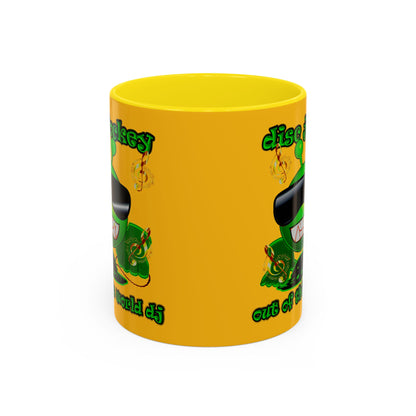 disc jockey - Accent Mug (yellow)