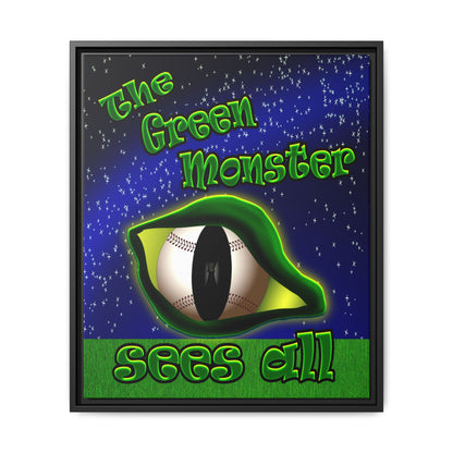 green monster - framed canvas art ('snoops' background)