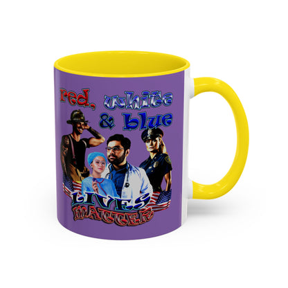 rw&b lives matter - Accent Mug (light purple)