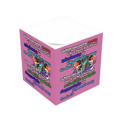 doggystyle - note cube (light pink)