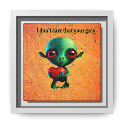 I don't care that your grey - framed canvas art (burnt orange)