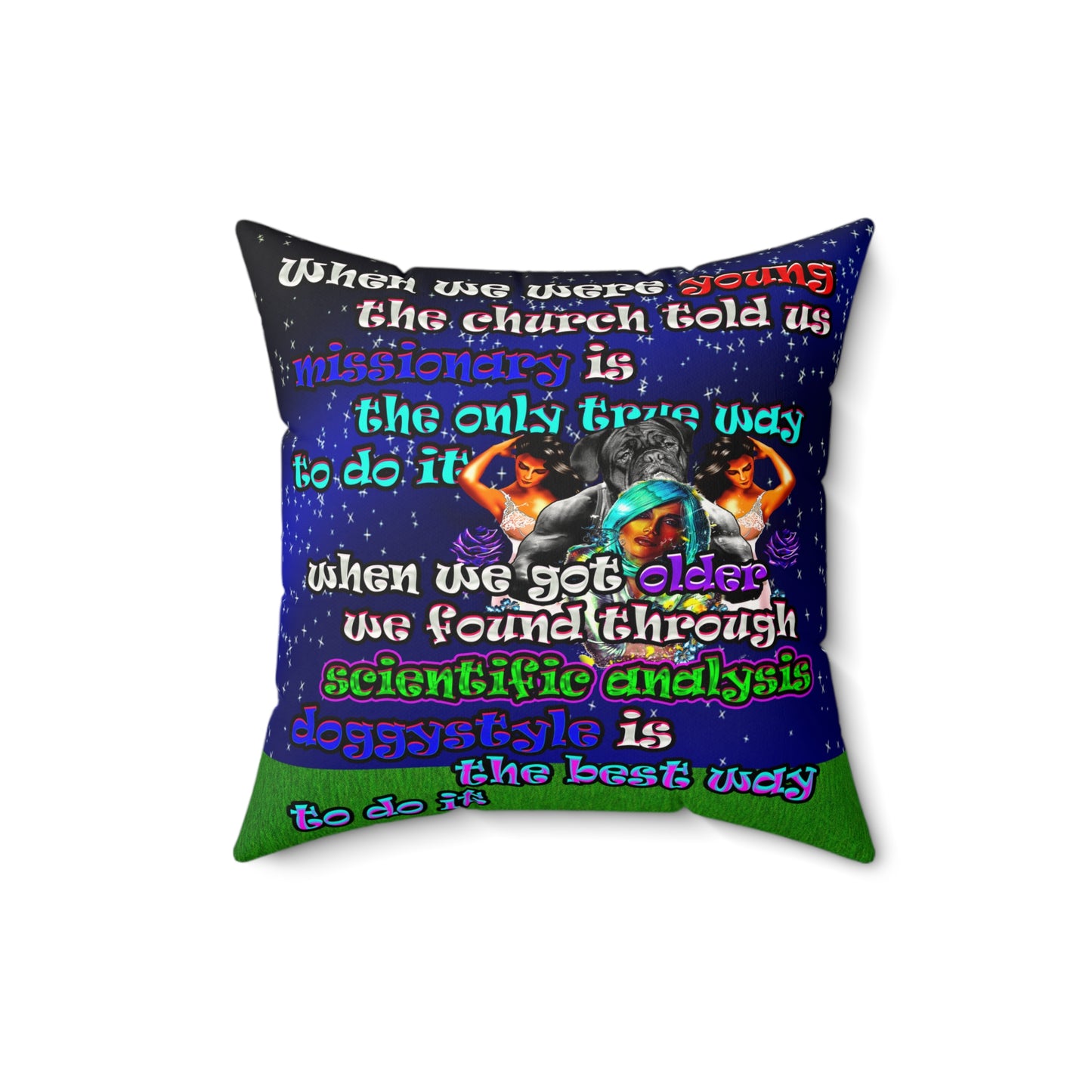 doggystyle - Faux Suede Square Pillow - ('snoops' background)