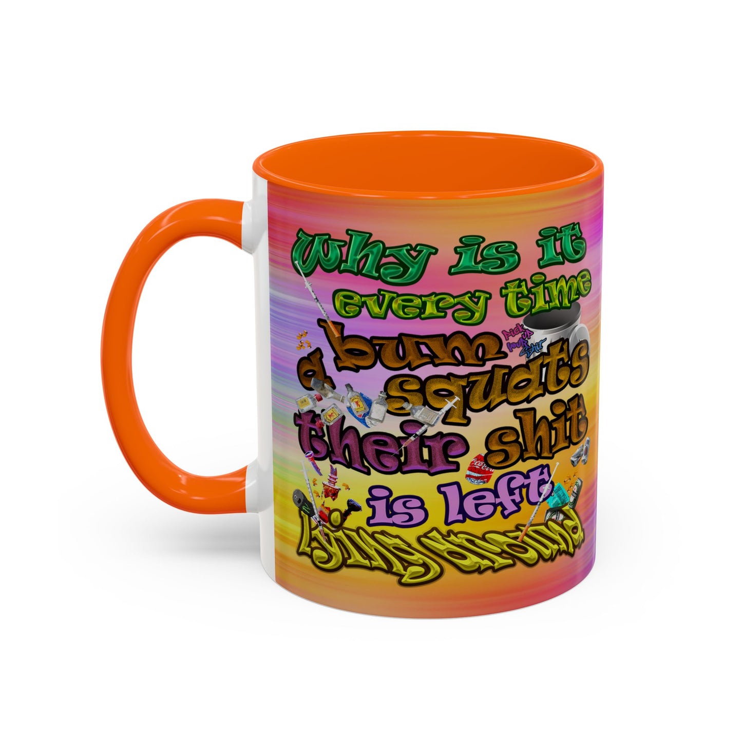 the bum's shit - Accent Mug (color blur)