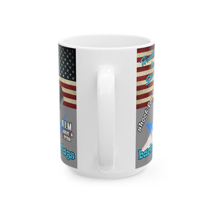 shoot for the stars - White Mug (grey)