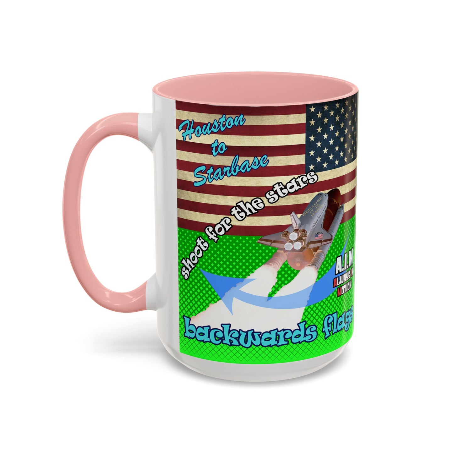 shoot for the stars - Accent Mug (logo green)